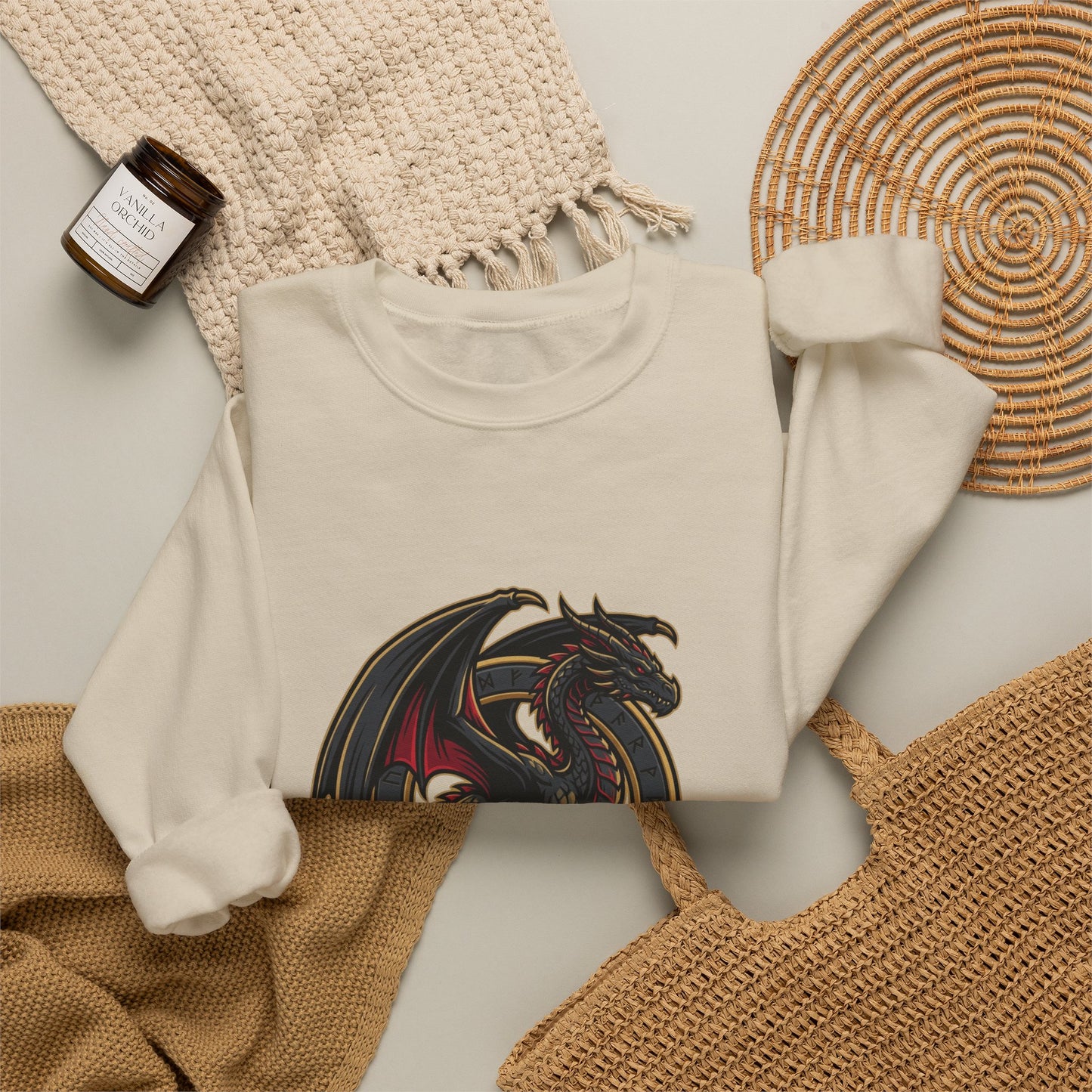 Dragonborn Sweatshirt | dragon, fantasy art, mythical creature