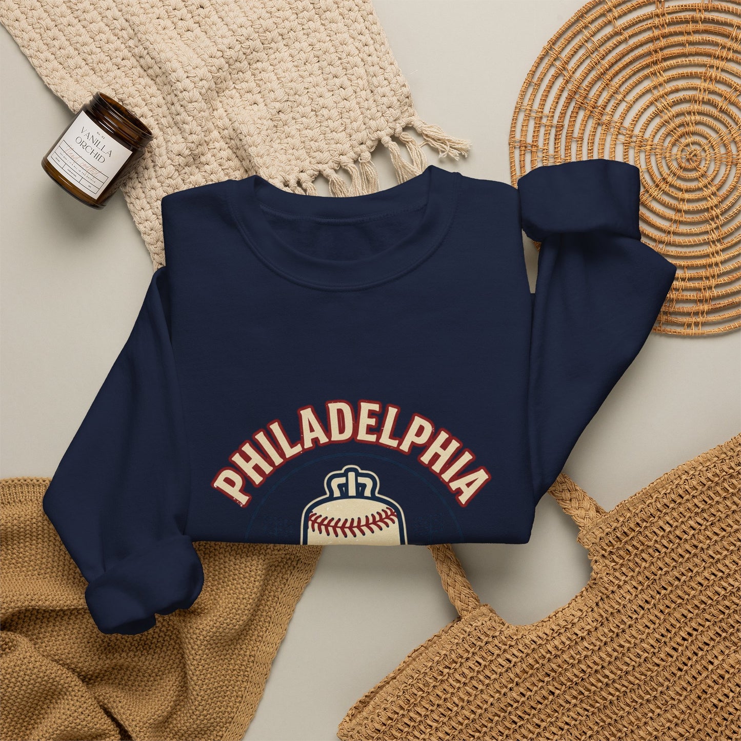 Philadelphia Baseball Club Crewneck Sweatshirt | Vintage Script, City Pride
