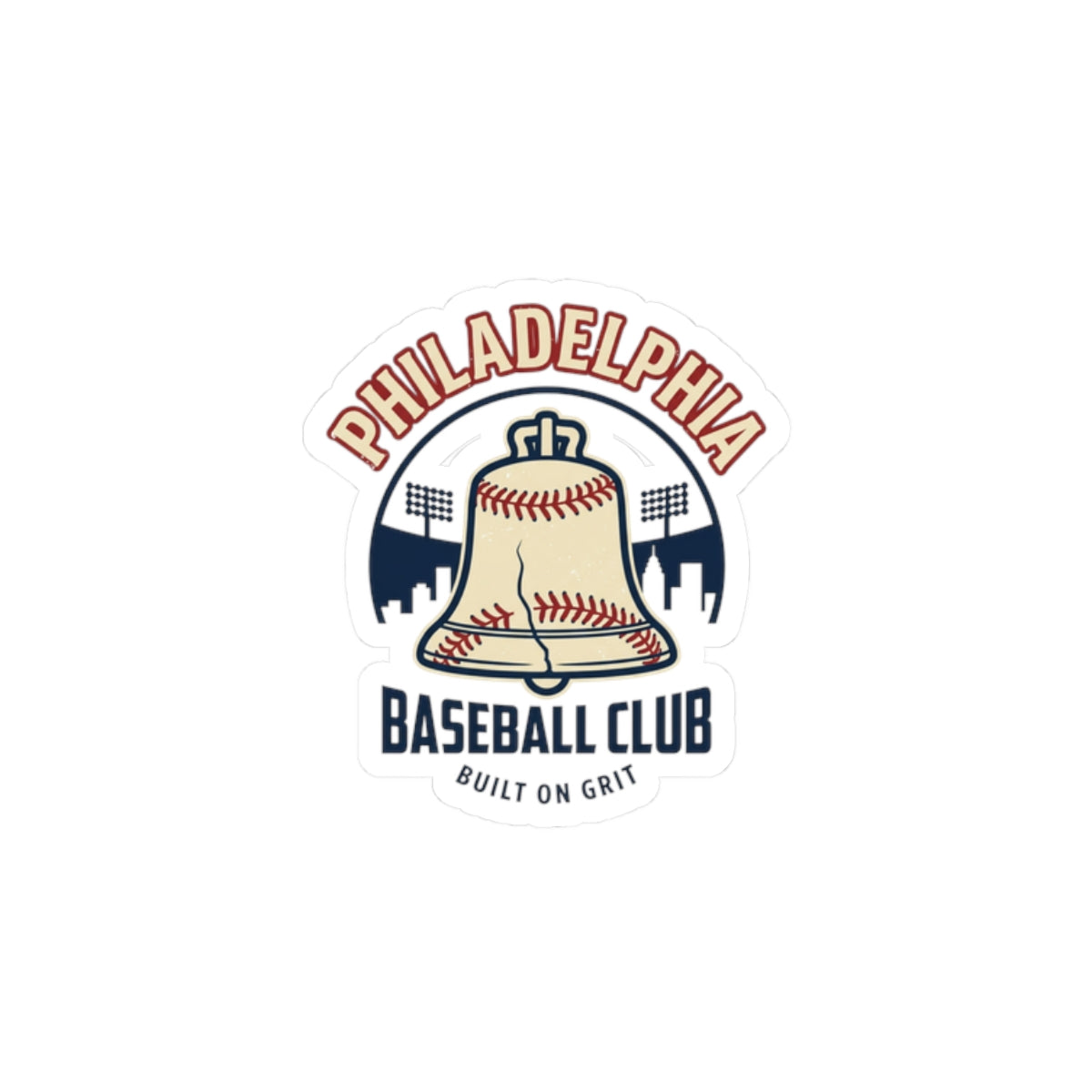 Philadelphia Baseball Club Kiss-Cut Stickers | vintage script, city pride
