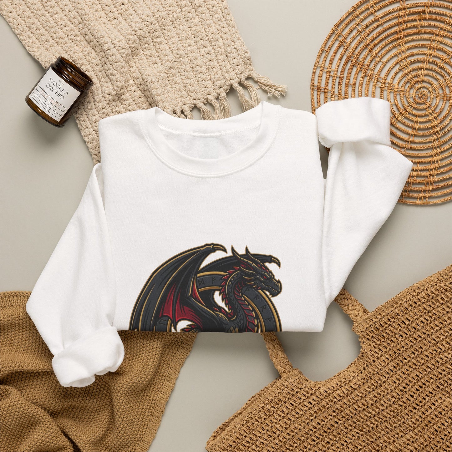 Dragonborn Sweatshirt | dragon, fantasy art, mythical creature